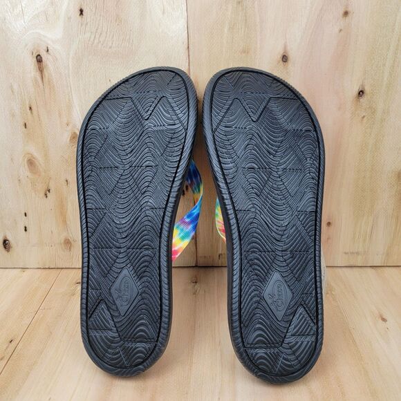 Chaco Mens Chillos Flip Dark Tie Dye Sandals Slip On Thong Shoes NWT Size 15
